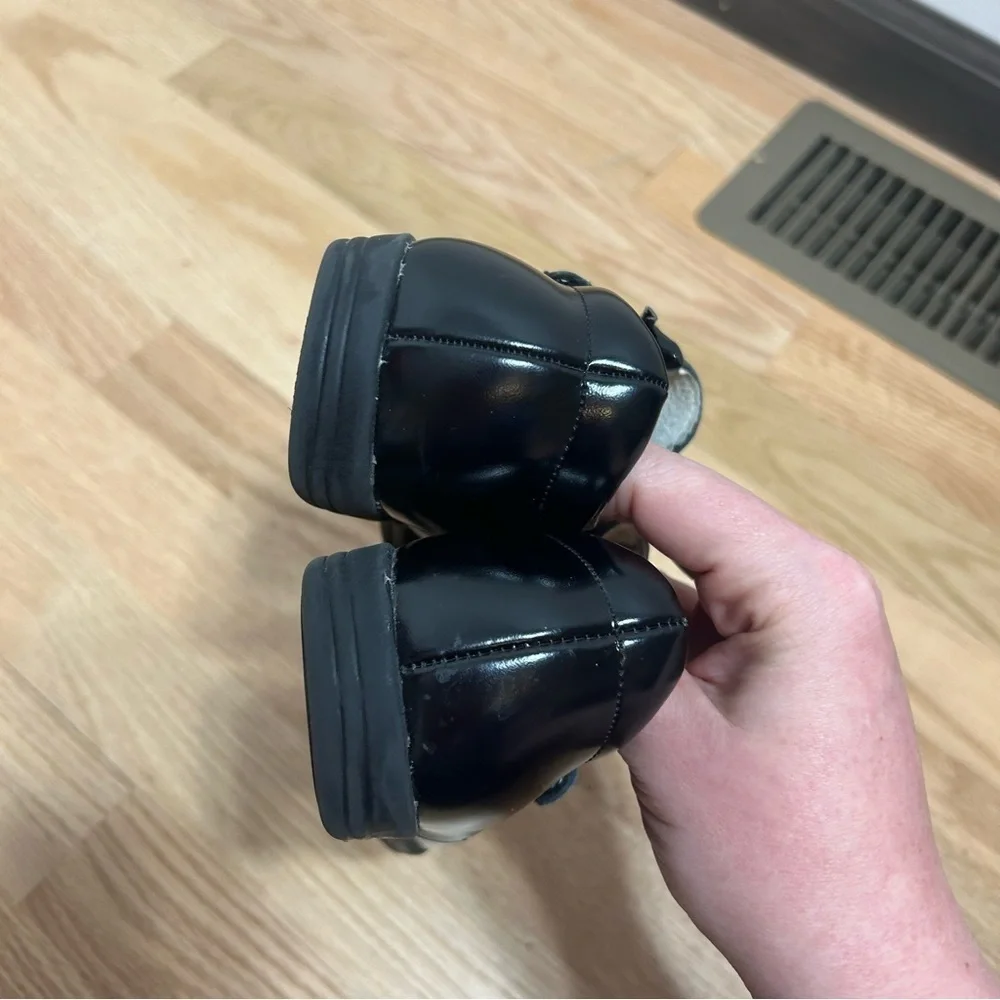Leather Black Mary Jane Shoes Sz 35 3.5 US Kids Youth